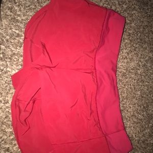 Red lululemon shorts